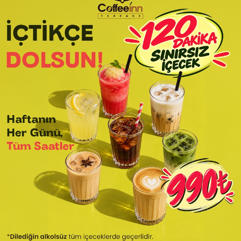 120 DAKİKA SINIRSIZ İÇECEK
